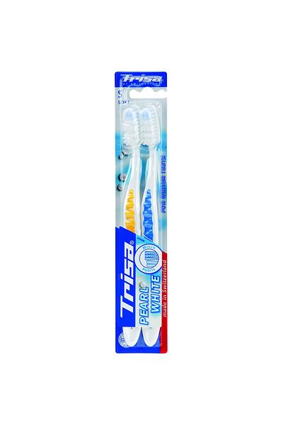 Trisa Pearl White Soft Duo Manual Toothbrush Set 627755 Multicolor