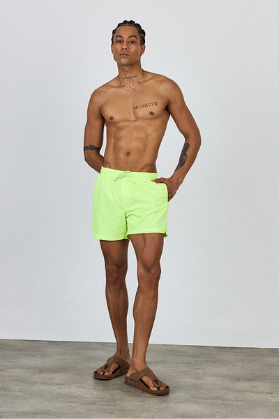 MADZEYMODA Ανδρικό σορτς μπάνιου Premium με επένδυση Neon Green Mz95093