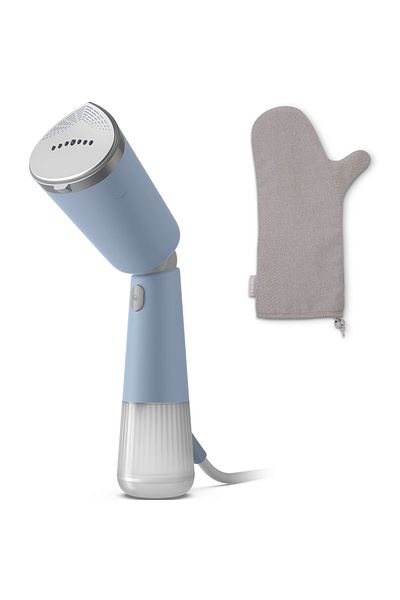 Philips Aparat de calcat vertical portabil Philips STH5020/20 , 1300W, 120 ml, talpa metalica, Turcoaz