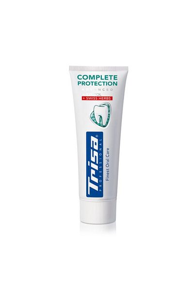 Trisa Pastă de dinți cu protecție completă + xilitol și ierburi elvețiene 75 ml, 904210, Verde