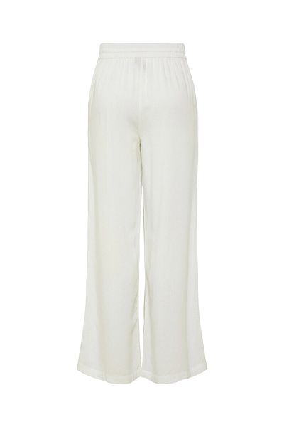 PIECES Women's fabric trousers 17149314 White