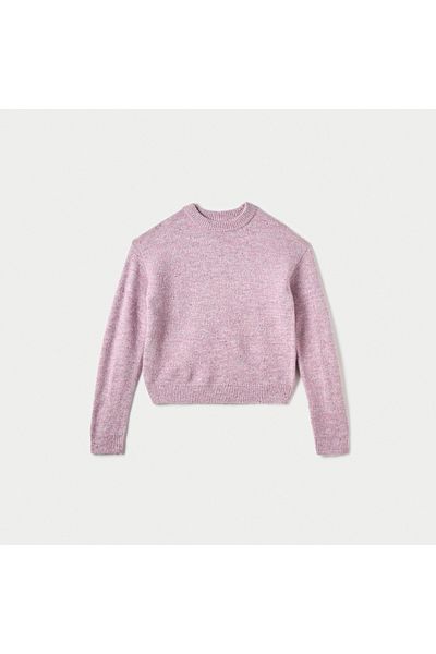 Juniors Textured Sweater With Long Sleeves And Crew Neck