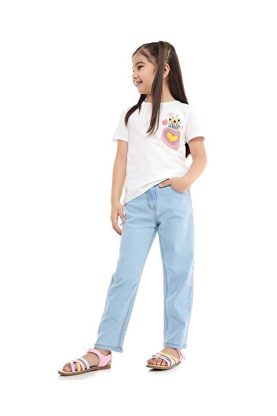 R&B Solid Relaxed Jeans with Button Closure