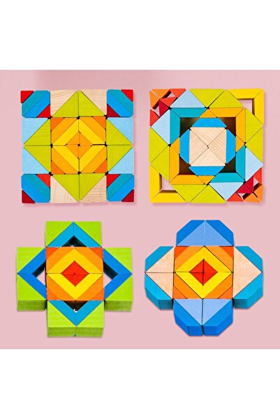 sallma Montessori 3D Wooden Mosaic Game, develops creativity, 3 years+