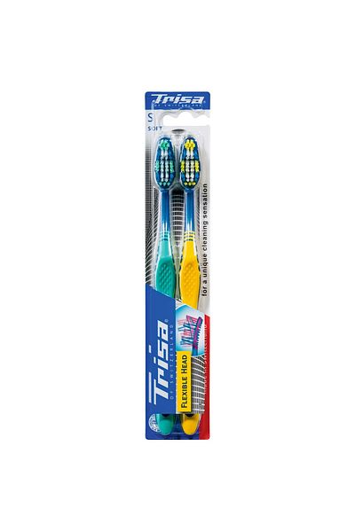 Trisa Flexible Head 3 Duo Soft Toothbrush 625485 Multicolor