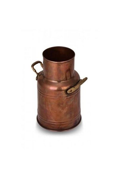 Tanemce Armağan Vase 18 cm Flat Oxide Copper Vase Flower Holder