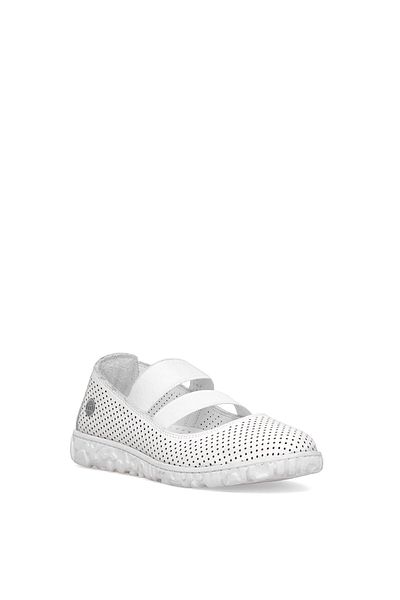 Mammamia D25YA-645 Pantofi casual de damă din piele naturală alb