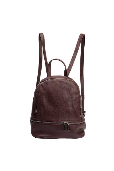 Toro Nero Women's backpack made of burgundy suede leather