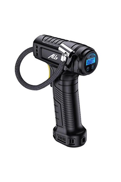 Ally 120W Kablosuz Basınç Göstergeli Mini Hava Popmpası Kompresör SİYAH