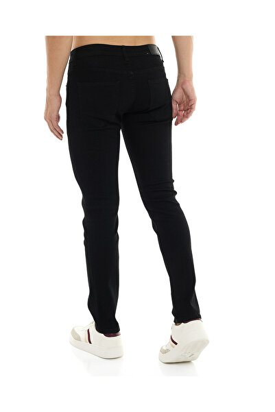 R&B Solid Skinny Fit Jeans with Button Closure