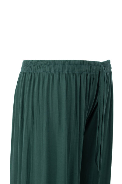 Oppland Γυναικεία ελαστική μέση μεγάλου μεγέθους Άνετο παντελόνι χτενισμένο από ύφασμα βισκόζης Lycra