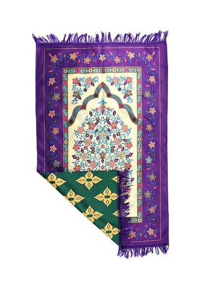 MANASEK Makkah Printed Polyester Prayer Mat (70x110 CM)