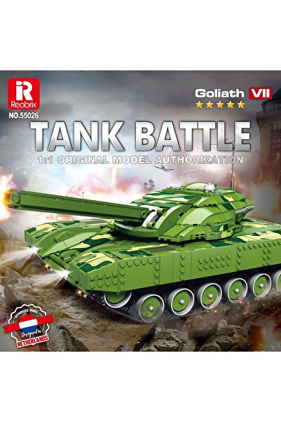 REOBRIX Savaş Tankı Rc Kontrollü, Teknik Blok Yapı Kiti (1516 PARÇA)