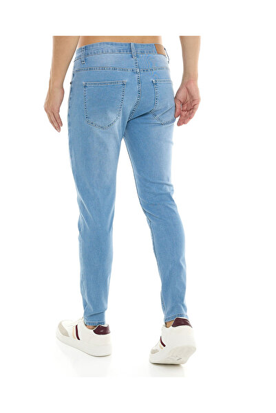 R&B Solid Skinny Fit Jeans with Button Closure