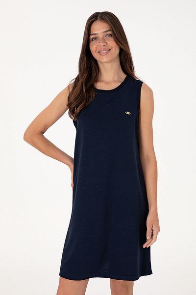 U.S. Polo Assn. Rochie tricotată mini fără mâneci albastru bleumarin pentru femei 50297895-vr033