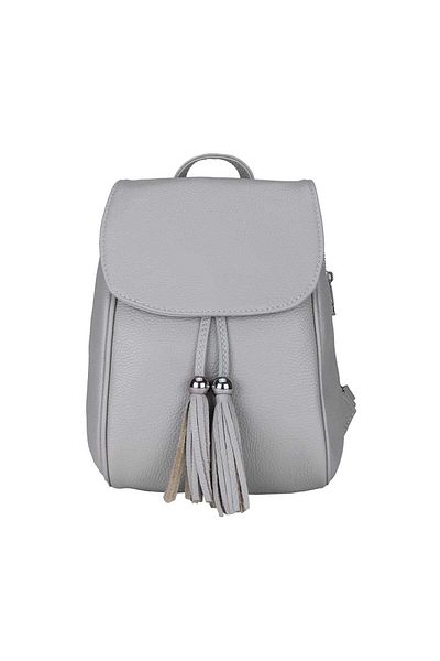 Toro Nero Women's backpack made of light gray genuine leather Cris