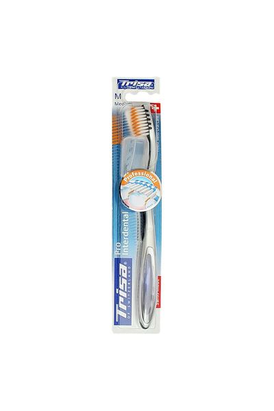 Trisa Pro Interdental Medium Manual Toothbrush 664332 Black