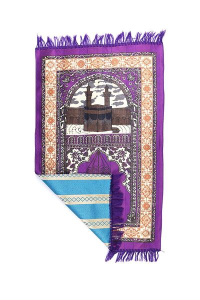 MANASEK Makkah Printed Polyester Prayer Mat (70x110 cm)