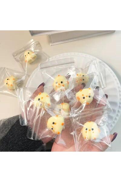 HEY GİDİ GİFT 4'Lü Tiny Chicken Taba Squishy / Minik Tavuk / Civciv Sukuşi / Stress Oyuncağı Sukuşi/Tüylü Oyunca