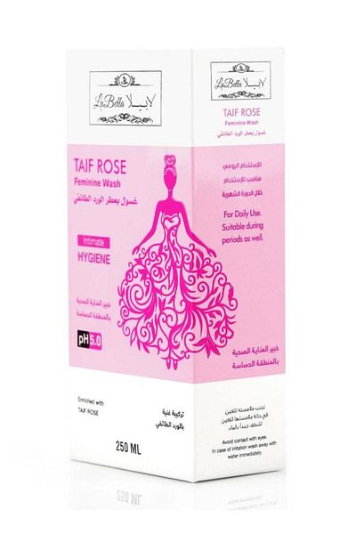 Labella La Bella Feminine Wash with Taif Rose 250ml - Instant Cleaning and Lasting Freshness