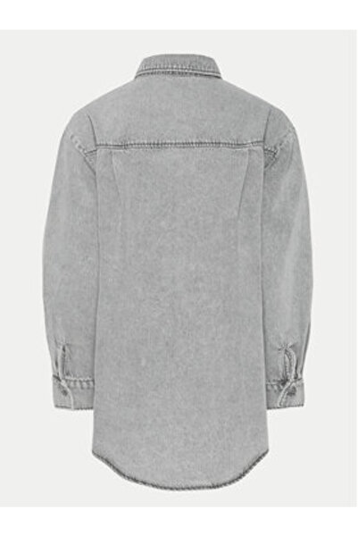 PIECES pieces Women's Denim Shirt 17150991 Gray