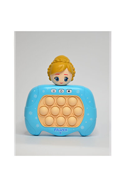 OEM Joc interactiv Pop-It Consola, antistres, cu sunete si lumini, forma Frozen 2 Albastru