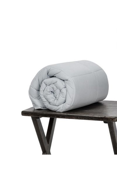 Özdilek Özdilek Ranforce Cotton Fabric Single Silicone Quilt-Silver Gray