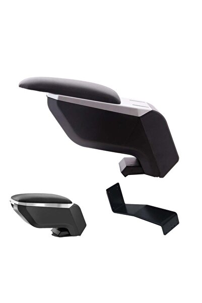 3 Tıkla Renault Clio 4 2018 Delmesiz Çelik Ayaklı Gri-Siyah Kolçak Kol Dayama