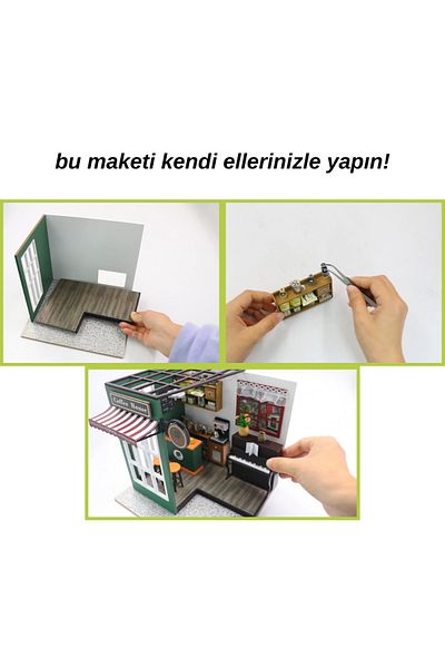 minyaturia DIY Miniature Cafe |   Miniature Model House |   DIY Hobby Set and Dust Protection Glass