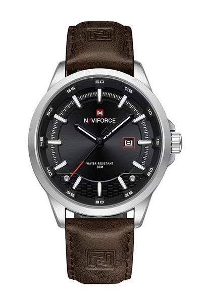 Naviforce Watch for Men High Quality Leather Quartz Watches Mens Fashion Calendar Waterproof Wristwatches