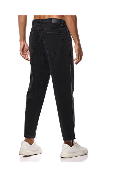 R&B Washed Tapered Fit Jeans with Button Closure
