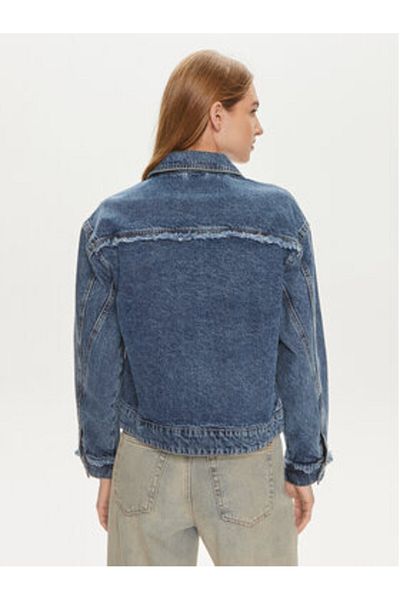 PIECES Jachetă din denim pentru femei 17148808 albastră