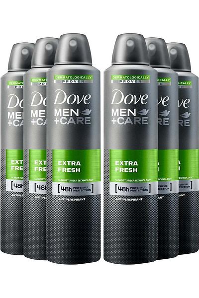 Dove Extra Fresh Plus Care Deodorant Spray 250ml (Pack of 6)