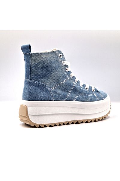 Seastar High Platform Sneakers in Denim