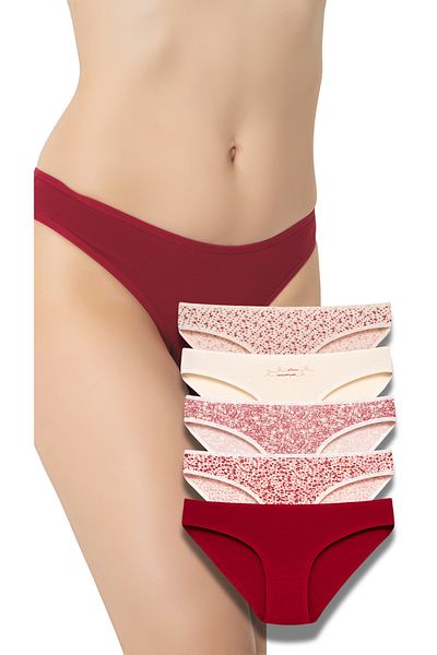Ramior Women's 5-Piece Cotton Slip Panties Set