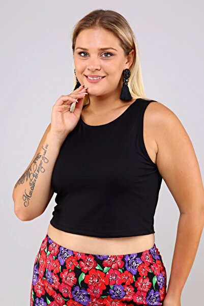 Seamoda Στρογγυλό λαιμό Crop Μονόχρωμο-μαύρο