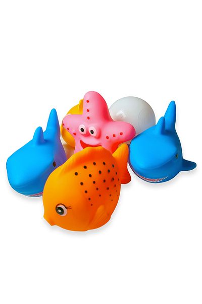 OEM Marine Themed Bath Toys, 6 Pieces for Kids and Babies, Pool and Bathtub Toys