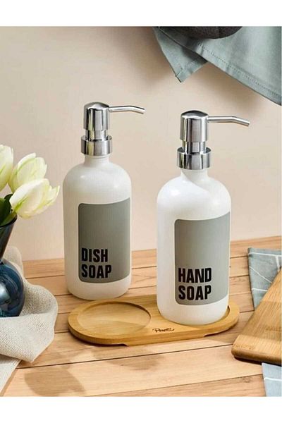 ALİNA HOME 2 Liter Liquid Soap Dispenser with Stand