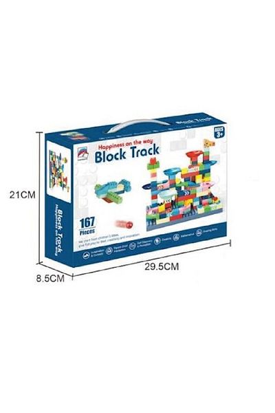rexa 167 Pcs Marble Run Building Blocks Set – Colorful Block Track Toy for Kids, STEM Learning Playset