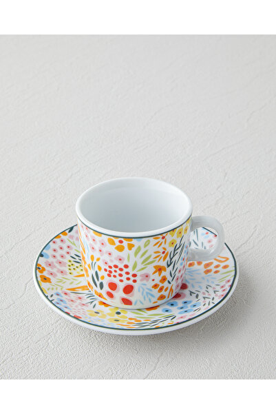 English Home Vivian Porcelain 80 ml 2 Personality Coffee Cup Set 4 Pieces Colorful