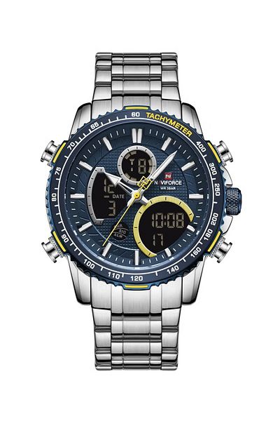 Naviforce Men's Stainless Steel Analog+Digital Wrist Watch