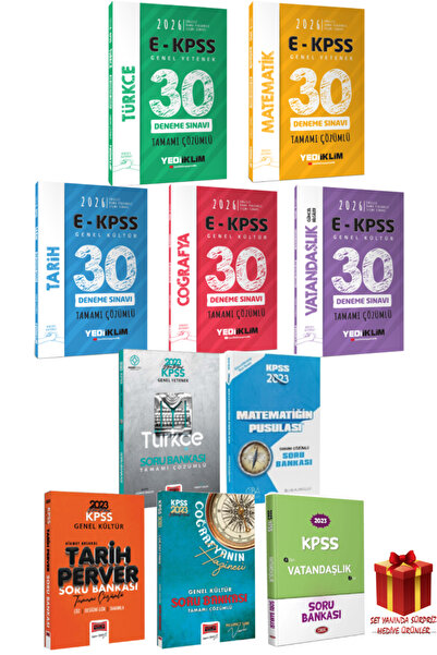Yediiklim Yayınları 2026 Yediiklim EKPSS Deneme Seti+Yargı KPSS Soru Bankası ...