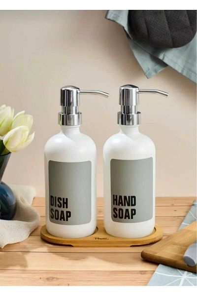 ALİNA HOME 2 Liter Liquid Soap Dispenser with Stand