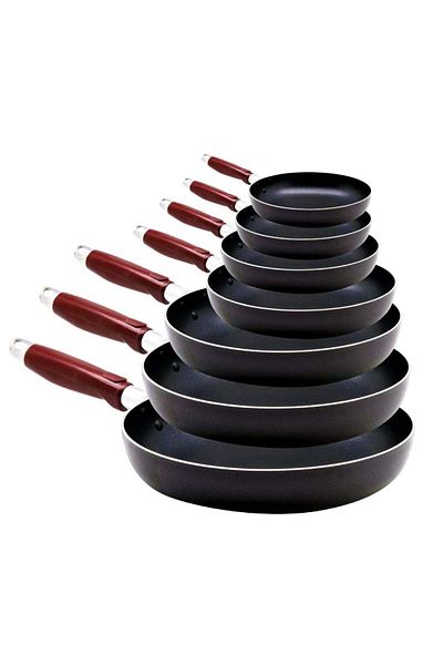 BASURRAH Original Korean High-Quality Non-Stick Frying Pan Set of 7 Sizes 20-22-24-26-28-30-32cm