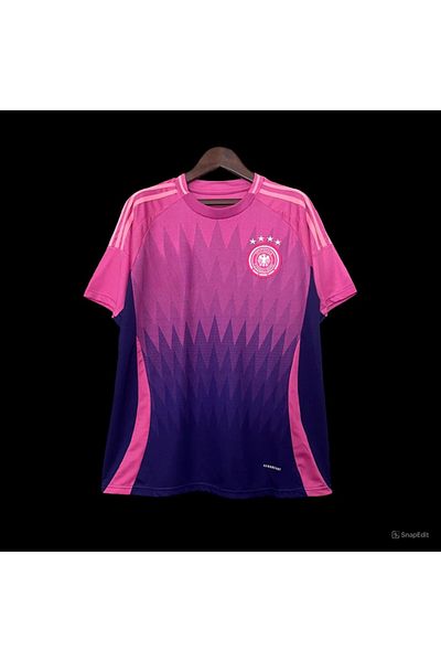Lion Spor Επαγγελματική Εισαγόμενη Ποιότητα Slim fit Euro 2024 Γερμανία εκτός έδρας Έκδοση οπαδών οπαδών Τζέρσεϊ ροζ