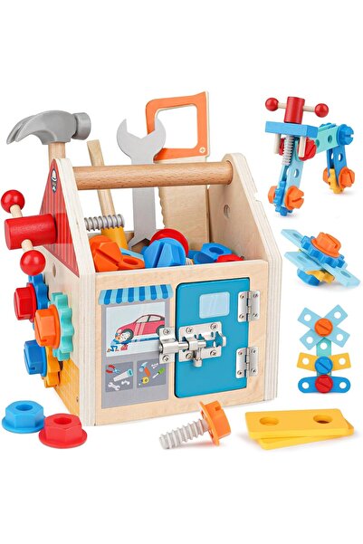 OEM Cutie de Scule Educativa cu Suruburi si Instrumente, Set de Unelte din Le...