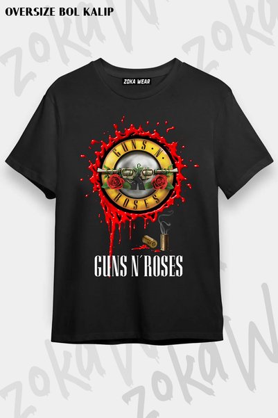 ZOKAWEAR Guns N' Roses Rock Music V17 Printed Oversize T-Shirt Unisex