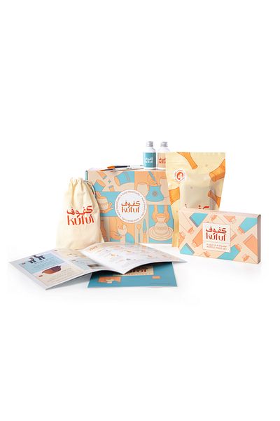 kufuf Complete family pottery set for creating fun memories, including clay, paints, and brushes for the whole family from age 10