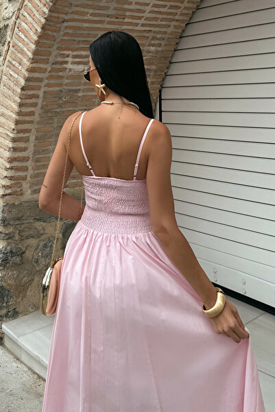 Seda Yalçın Atelier Pink Marino Dress with Breast Handles