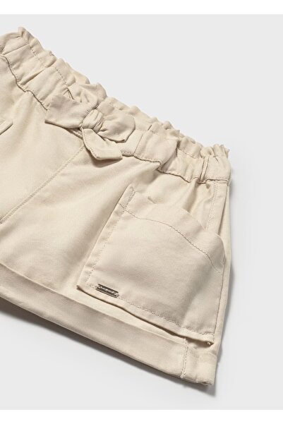 MAYORAL Baby Girl Bow Shorts Beige 1227